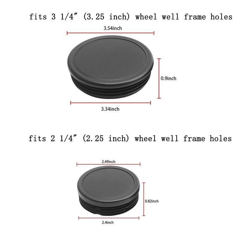 RDBS 6PCS Frame Tube Hole Plugs for 2001-2019 GMC Sierra and Chevrolet Silverado 2500HD Rear Wheel Well and Cab Frame Holes - Image 3